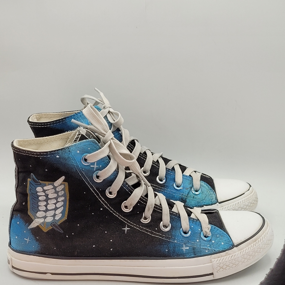 Stars And Galaxy Hightop Shoes Size 9.5 In Womens - Picture 2 of 16